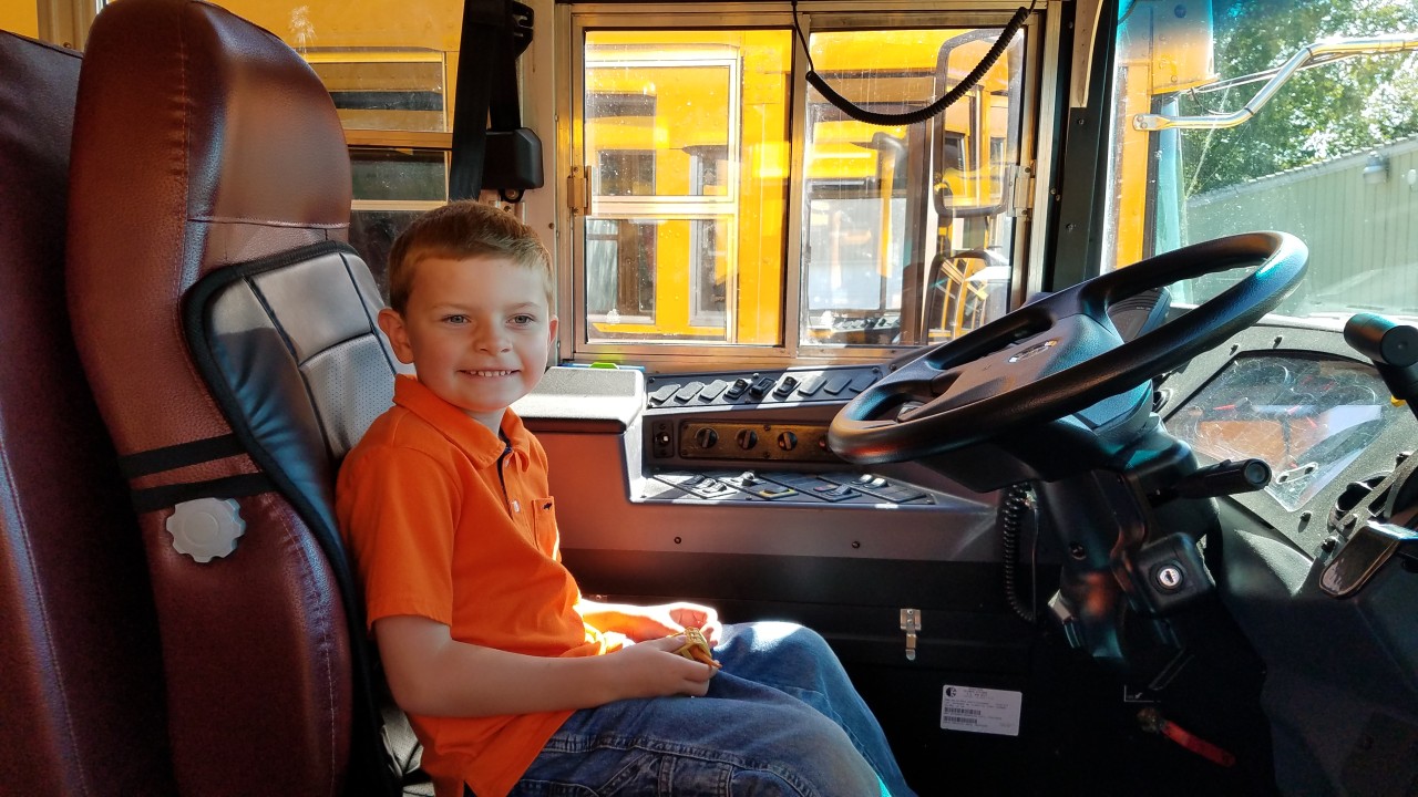 Peter in the driving seat